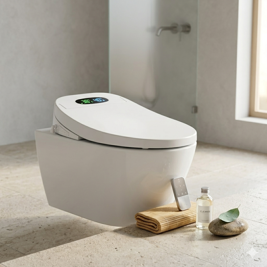 Elektronický bidet D-Lux – vyhřívané sedátko, dálkové ovládání a tiché dovírání
