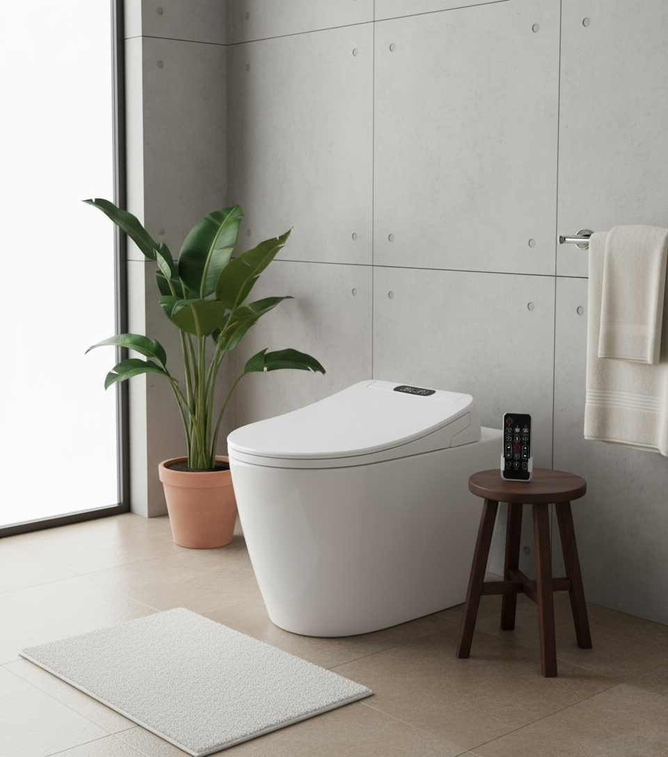 Elektronický bidet v moderní koupelně